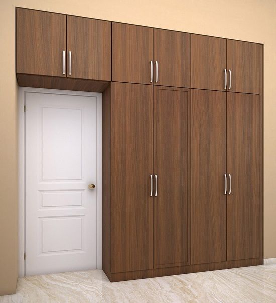 elegant table stand with three sections with a closed side section