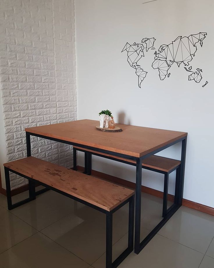 restaurant bench and table