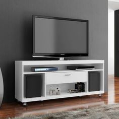 elegant tv table with a drawer and table